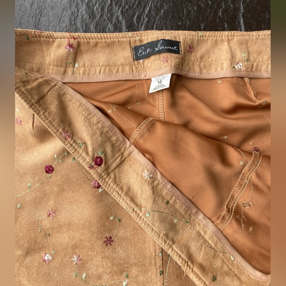 Erik Stewart maxi faux suede skirt vintage look Sz 10 - Picture 5 of 11